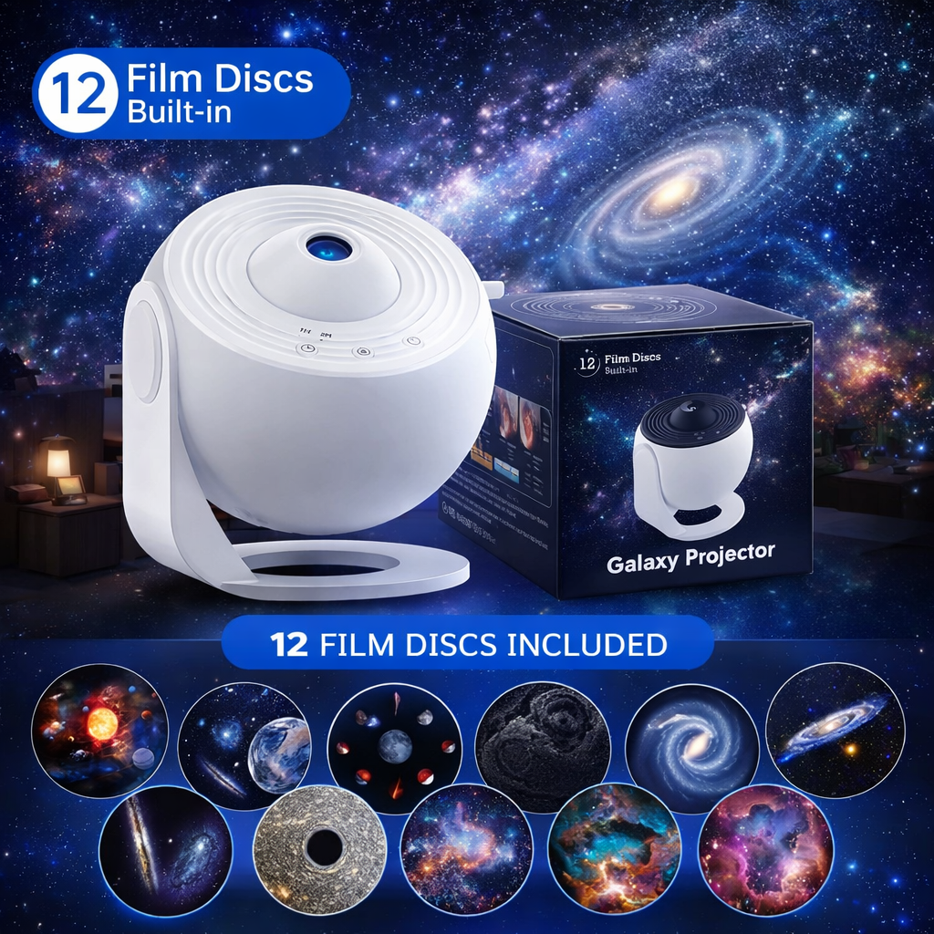 Veilleuse Projecteur Galaxy – Projecteur de Ciel Étoilé 360° Rotatif pour Chambre d’Enfants et Adultes.